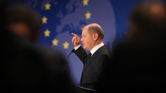 <p>
	Германският финансов министър Олаф Шолц. Снимка:&nbsp;Krisztian Bocsi/Bloomberg</p>
