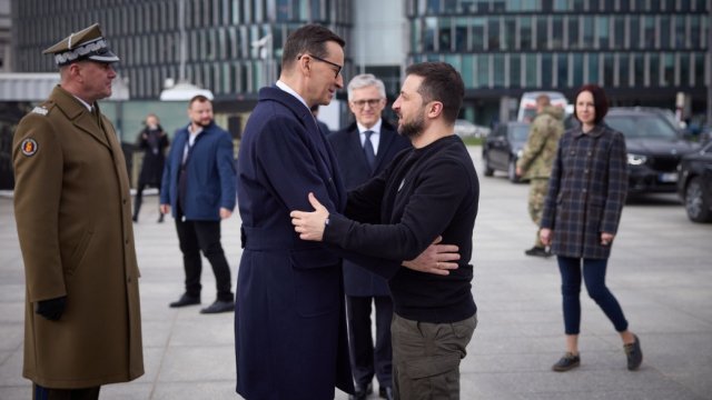 Зеленски и Моравецки във Варшава. Снимка: Andrey Rudakov, Bloomberg