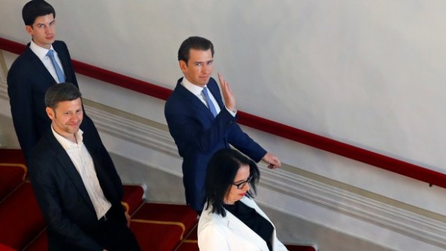 <p>
	Австрийският канцлер Себастиян Курц. <em>Снимка: Ройтерс</em></p>
