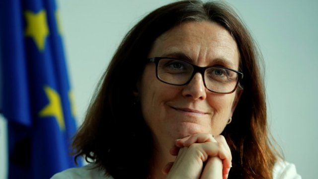 <p>
	Еврокомисарят по търговията Сесилия Малмстрьом. <em>Снимка: Ройтерс</em></p>
