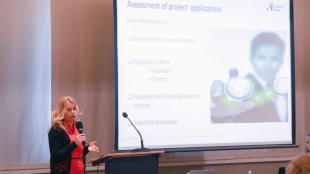 <p>
	Венцеслава Янчовска, представител на българския офис на &quot;Иновация Норвегия&quot;. <em>Снимка: организаторите на форума&nbsp;</em></p>
