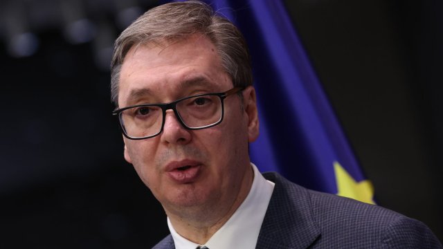 Президентът на Сърбия Александър Вучич. Снимка: EPA/Sean Gallup