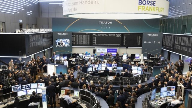 <p>
	Борсата във Франкфурт. <em>Снимка: Bloomberg LP</em></p>
