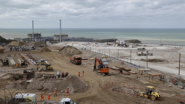 Строителната площадка на новите реактори в атомната електроцентрала &bdquo;Пенли&ldquo; във Франция. Снимка: БГНЕС/EPA/LUDOVIC MARIN