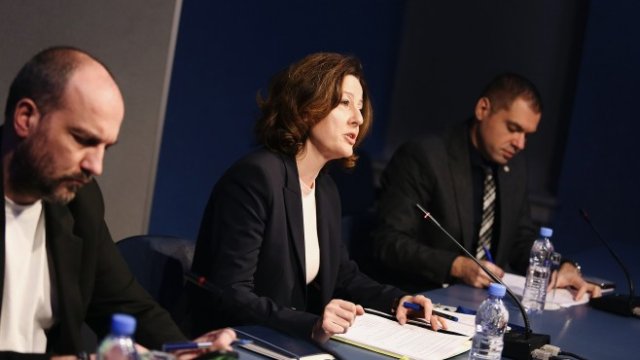 <p>
	Зам.-министър Ирена Димитрова на брифинг с актуалната информация за ситуацията в Украйна. <em>Снимка: БГНЕС/ЗАРА РУСЕВА</em></p>
