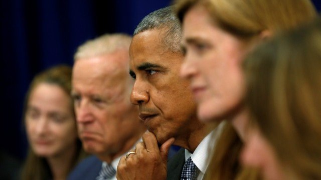 <p>
	Барак Обама и Саманта Пауър вдясно. <em>Снимка: Ройтерс</em></p>
