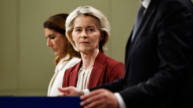 Председателят на ЕК Урсула фон дер Лайен. Снимка: Simon Wohlfahrt/Bloomberg