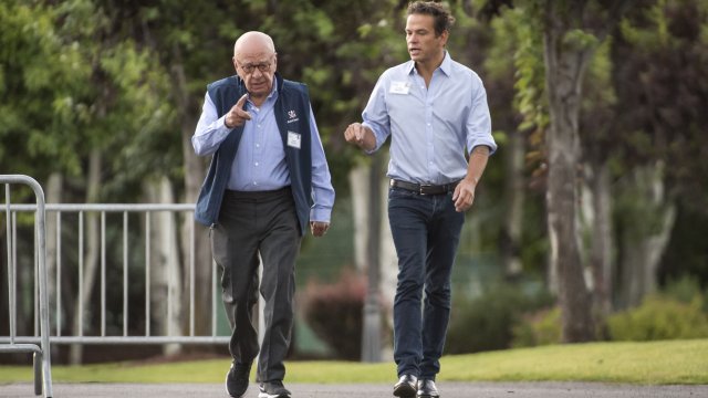 Рупърт и Лаклан Мърдок през 2018 г. Снимка: Bloomberg