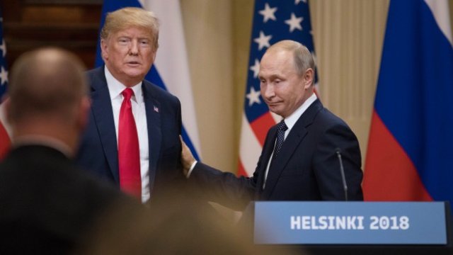 <p>
	Двамата президенти през 2018 г. <em>Снимка: Chris Ratcliffe/Bloomberg</em></p>
