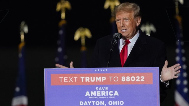 Доналд Тръмп по време на последната си изява. Снимка: Bloomberg