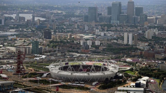 <p>
	Изглед към Олимпийския стадион в Източен Лондон. <em>Снимка: Ройтерс</em></p>
