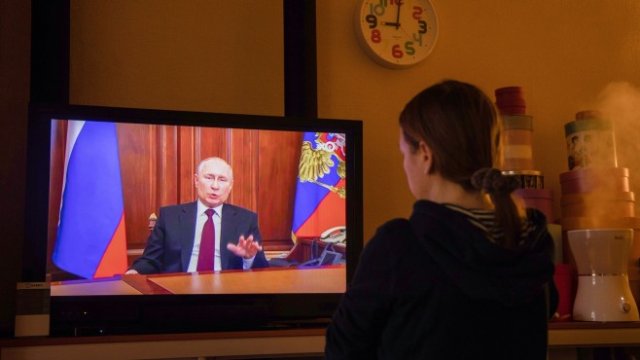 <p>
	Изказване на Путин два дни преди началото на инвазията в Украйна. <em>Снимка:&nbsp;&nbsp;Andrey Rudakov/Bloomberg</em></p>
