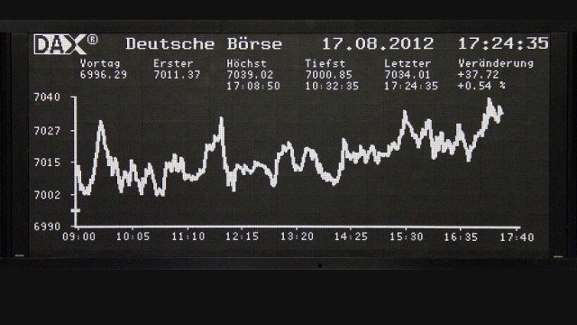 <p>
	Представянето на индекса DAX днес. Снимка: Ройтерс</p>
