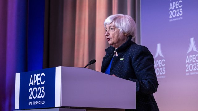 Американският министър на финансите Джанет Йелън. Снимка: David Paul Morris/Bloomberg