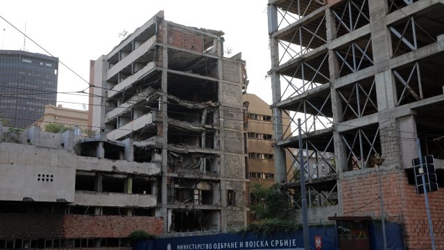 Сградата на Министерството на отбраната на бивша Югославия в Белград. Снимка: Svetlana Dojcinovic/Bloomberg