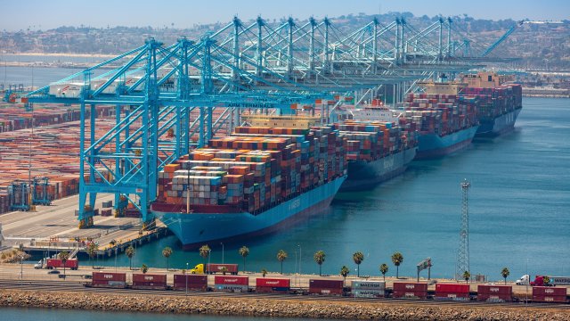 Пристанището в Лос Анджелис. Снимка: Tim Rue/Bloomberg