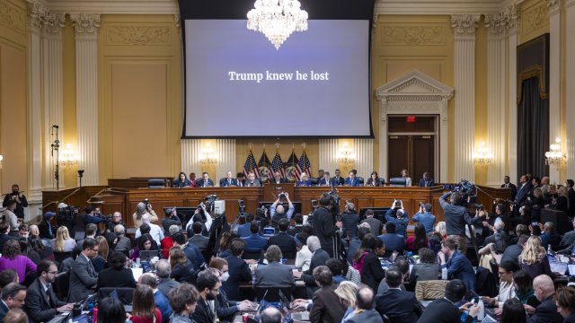 Последното заседание на Комисията в Конгреса, разследваща атаката срещу Капиталоя. Снимка: Bloomberg