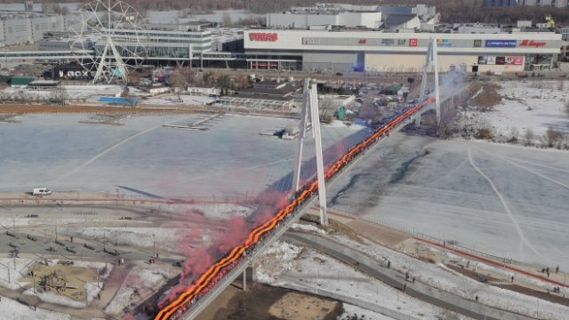 <p>
	На 18 март бяха отпразнувани 8 години от завладяването на Крим от Русия. <em>Снимка: EPA/MAXIM SHIPENKOV</em></p>
