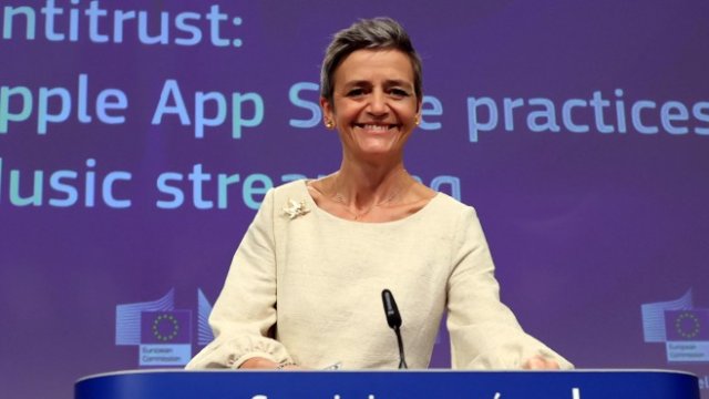 <p>
	Заместник-председателят на ЕК Маргрете Вестагер.&nbsp;<em>Снимка: Bloomberg L.P.</em></p>
