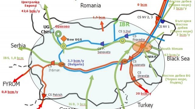 <p>
	Идеята на правителството България да се превърне в газов хъб. Графика:<em> Министерски съвет</em></p>
