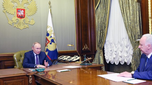 Путин след заседанието на Следствения комитет на Руската федерация. Снимка: ЕРА