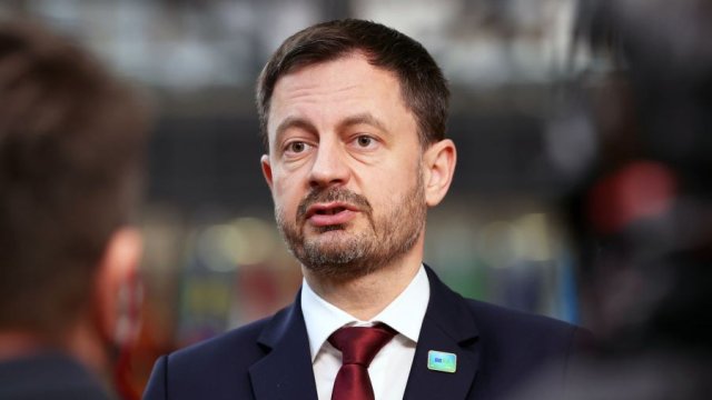 Премиерът на Словакия в оставка Едуард Хегер. Снимка: Dursun Aydemir/Bloomberg