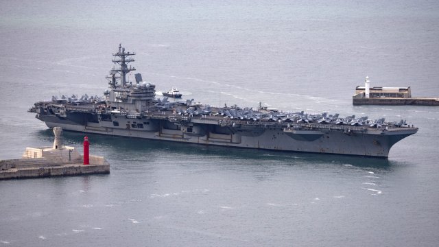 Самолетоносачът &quot;Роналд Рейгън&quot; Снимка: Bloomberg