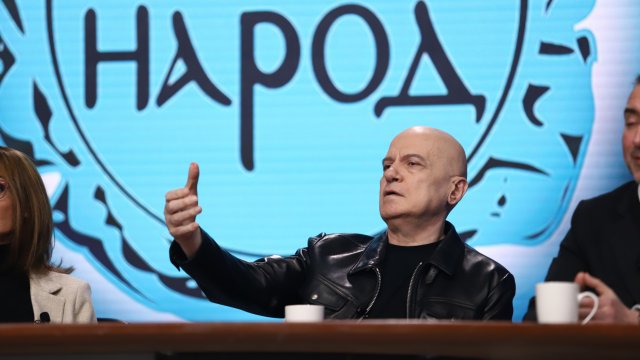 В студиото на тв 7/8 се провеждаСлави Трифонов. Снимка: БГНЕС/БЛАГОЙ КИРИЛОВ 