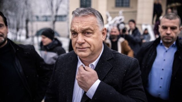 <p>
	Премиерът на Унгария Виктор Орбан в деня на изборите. <em>Снимка: Akos Stiller/Bloomberg</em></p>
