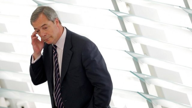<p>
	Найджъл Фараж, евродепутат и бивш лидер на UKIP. <em>Снимка: Архив Ройтерс</em></p>
