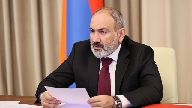 Премиерът на Армения Никол Пашинян. Снимка:  EPA/ARMENIAN GOVERMENT PRESS SERVICE