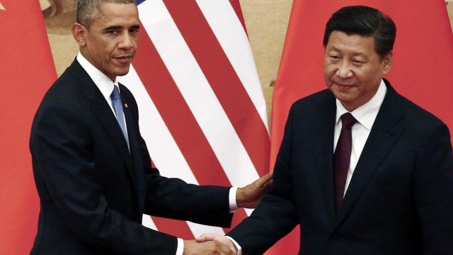 <p>
	Обама: &quot;Договорката е историческо споразумение и повратна точка в американско-китайските отношения&quot;. <em>Снимка: Ройтерс</em></p>
