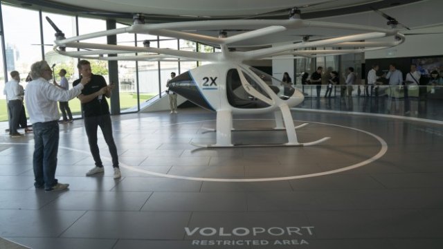<p>
	Модел на&nbsp;Volocopter. Снимка:&nbsp;Wei Leng Tay/Bloomberg</p>
