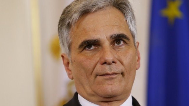 <p>
	Австрийският канцлер Вернер Файман&nbsp;<em>Снимка: Ройтерс, архив</em></p>
