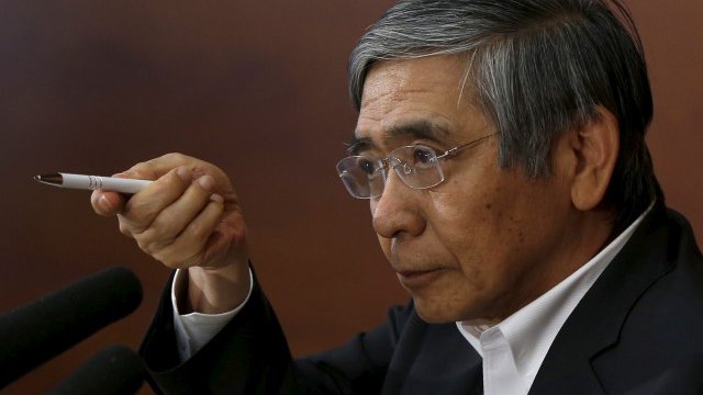 <p>
	Управителят на Японската централна банка Харухико Курода.&nbsp;<em>Снимка: Ройтерс</em></p>
