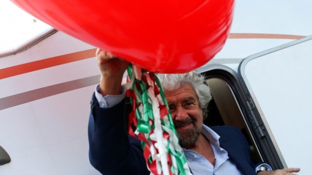 <p>
	Основателят на &quot;Пет звезди&quot; Бепе Грило. <em>Снимка: Ройтерс</em></p>
