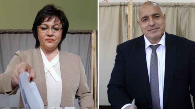 <p>
	Лидерите на БСП и ГЕРБ - Корнелия Нинова и Бойко Борисов.<em> Снимка: Ройтерс</em></p>
