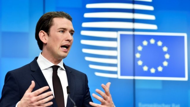 <p>
	Австрийският канцлер Себастиан Курц. <em>Снимка: Ройтерс</em></p>
