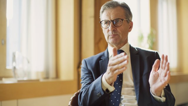 Гуверньорът на Riksbank Ерик Тедийн. Снимка: Bloomberg L.P.