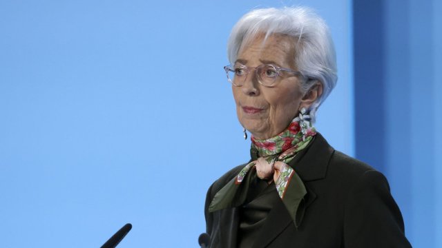 Управителят на ЕЦБ Кристин Лагард. Снимка: Alex Kraus/Bloomberg