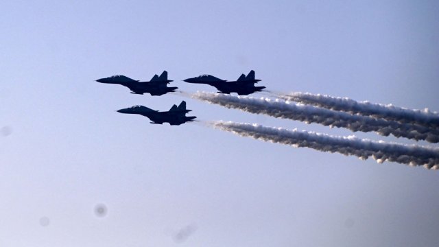 Самолети Су-30МКИ от индийските военновъздушни сили. Снимка: Deepak Gupta/Hindustan Times via Getty Images