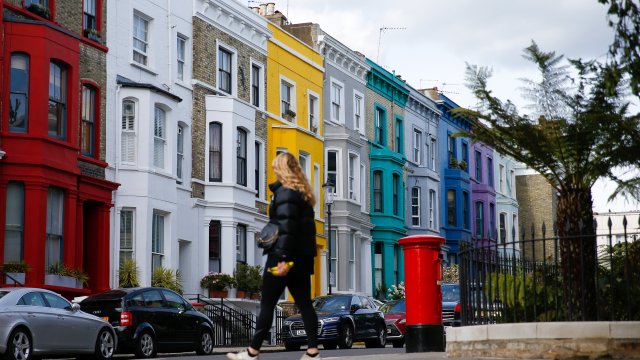 Квартал &quot;Нотинг Хил&quot; е популярен сред чуждестранните купувачи тази година въпреки затягането на по-широкия пазар. Снимка: Hollie Adams/Bloomberg