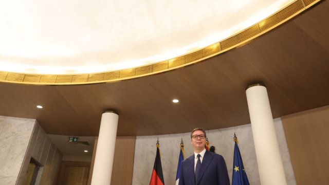 Президентът на Сърбия Александър Вучич. Сника: EPA/ANDREJ CUKIC