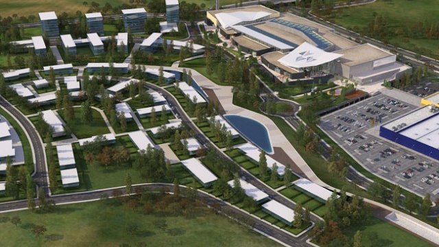 <p>
	Около 5 хил. души ще живеят и работят в комплекса, когато той бъде завършен напълно. <em>Снимка: Sofia South Ring Mall</em></p>
