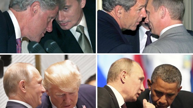 25 години срещи на Владимир Путин с американски президент