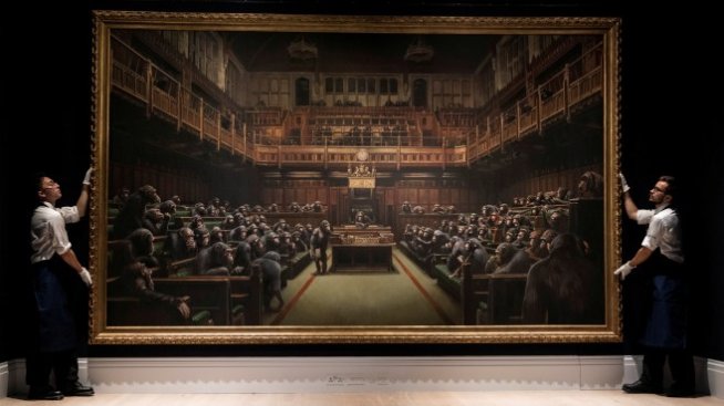 Картината на Бански “Devolved Parliament” беше продадена за 12,2 млн. долара