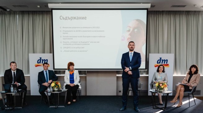 Оборотът на dm България е нараснал с 23% до 215 млн. лв. за последната година