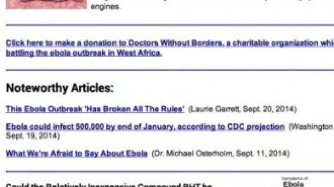 Американска фирма продава домейна Ebola.com