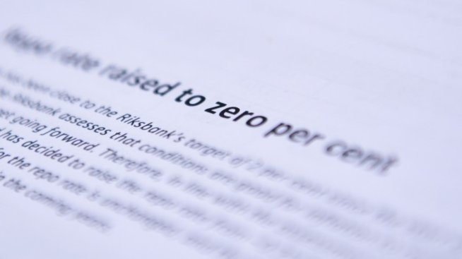 Riksbank: Трудно можем да си представим лихвени понижения
