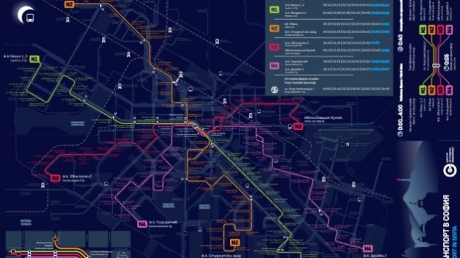 Четири линии на градския транспорт ще обслужват нощна София